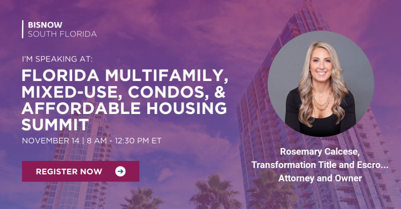 Rosemary Calcese, Esq. on LinkedIn: Florida Multifamily, Mixed-Use …